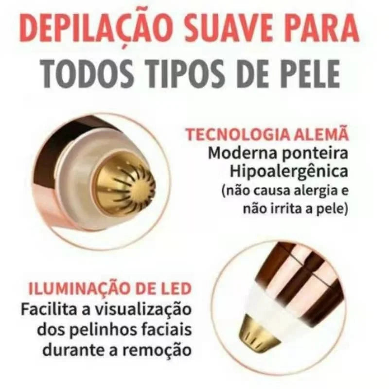 Caneta de sobrancelha depiladora indolor removedor instantâneo de pelos