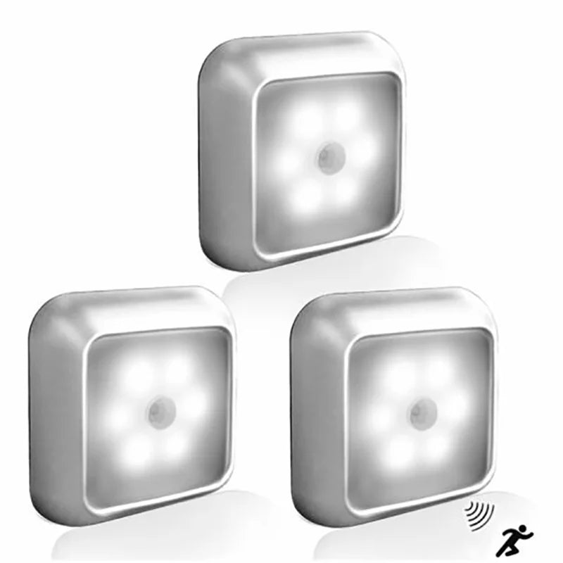 6 LED Night light PIR Auto Motion Sensor Night Lamp para Sala de estar, Quarto, Casa, Escada e Armário