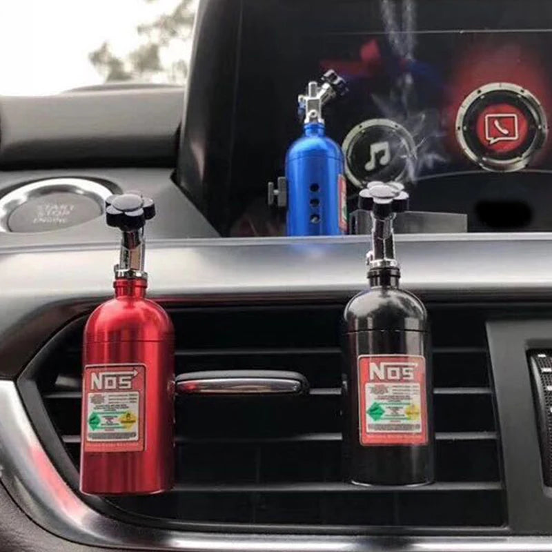 Venda quente carro ambientador NOS nitrogênio garrafa ventilação de ar aroma terapia, perfume aromatizante, fragrâncias e acessórios