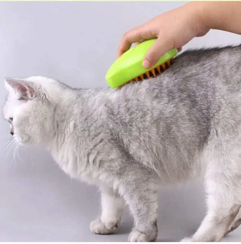 Escova de vapor para gatos e cães, Escova de vapor para massagem Pulverizador elétrico para animais de estimação Coisas para cães Remove pelos de animais de estimação