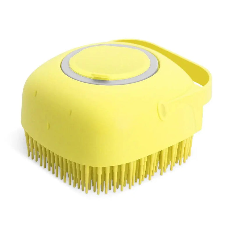 Escova de xampu para cães de estimação 2,7 oz 80ml, Pente de massagem para gatos, Escova de limpeza para banho de pelos curtos Borracha de silicone macia