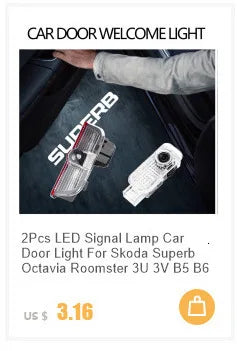 2 peças Porta do carro Led Luz Sombra Fantasma, Lâmpada de Boas-vindas para Dodge Charger, Acessórios Automotivos Luzes de Projetor Laser