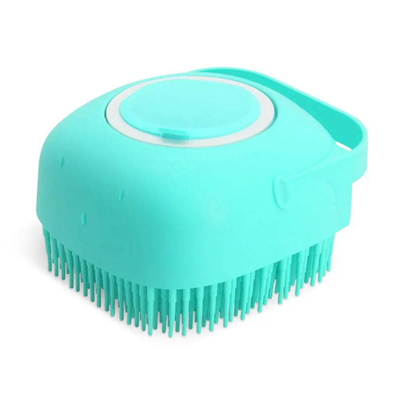 Escova de xampu para cães de estimação 2,7 oz 80ml, Pente de massagem para gatos, Escova de limpeza para banho de pelos curtos Borracha de silicone macia