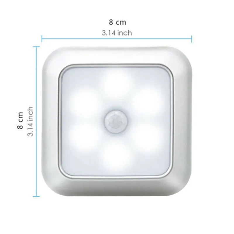 6 LED Night light PIR Auto Motion Sensor Night Lamp para Sala de estar, Quarto, Casa, Escada e Armário