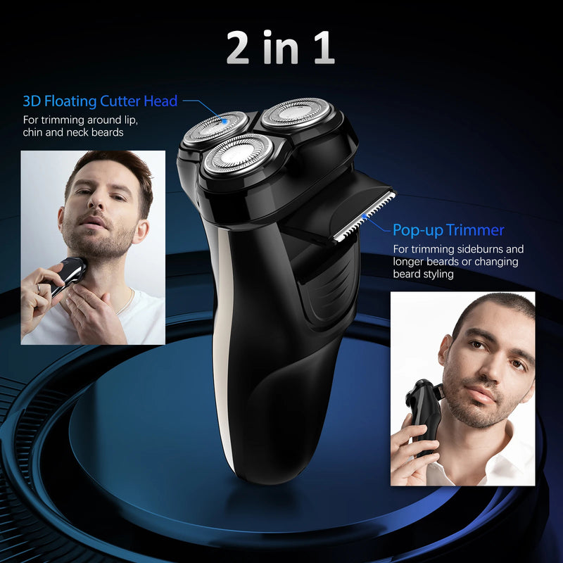 Sejoy Electric Razor Men 3D USB Rechargeable 5W Electric Shaver With LCD Display IPX7 Waterproof Electric Shaving Machine