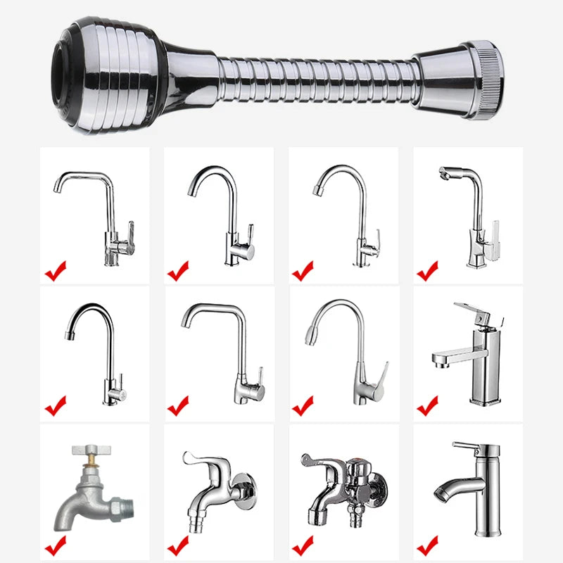 Utensílios de cozinha 2 modos 360 rotativo borbulhador extensor de torneira de alta pressão economia de água acessórios de cozinha para banheiro suprimentos