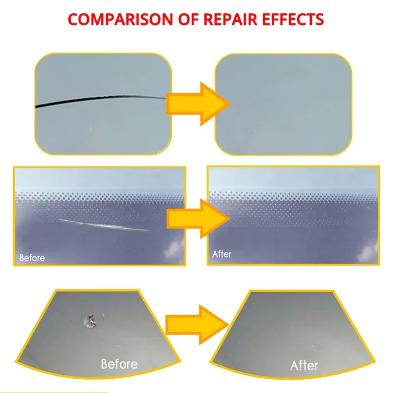 Kit de reparo de tela de celular para janela de carro faça você mesmo, cola de cura de vidro, restauração de arranhões e rachaduras em vidros automotivos, ferramenta de reparo de para-brisa, acessórios para carros