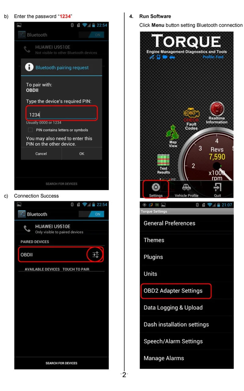 ELM327 V2.1 OBD2 Scanner Bluetooth Ferramenta de diagnóstico de carro para Android / IOS Leitor de código Detector de falhas automotivas