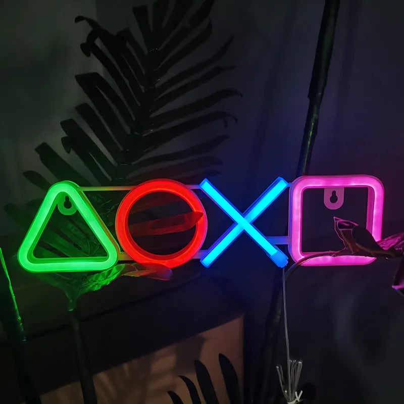 Neon Signs for Bedroom Wall Decor USB Powered Switch LED Neon Light for Game Room Living Room Teen Gamer Room Decoration