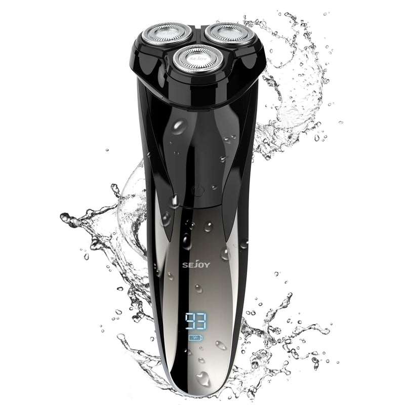 Sejoy Electric Razor Men 3D USB Rechargeable 5W Electric Shaver With LCD Display IPX7 Waterproof Electric Shaving Machine