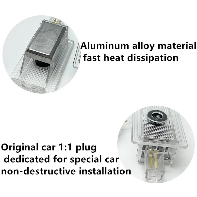 2 peças Porta do carro Led Luz Sombra Fantasma, Lâmpada de Boas-vindas para Dodge Charger, Acessórios Automotivos Luzes de Projetor Laser