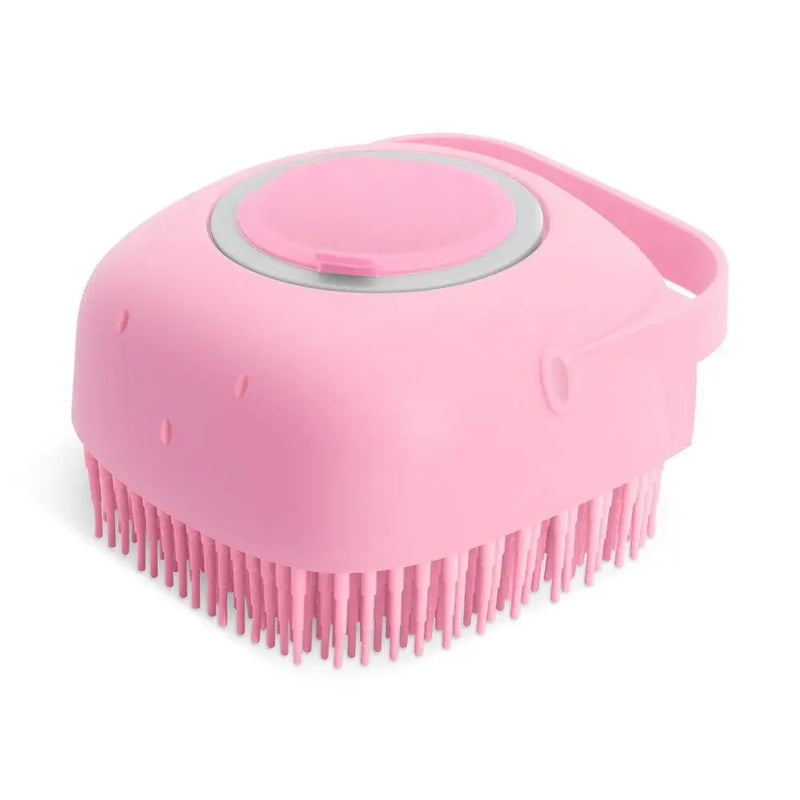 Escova de xampu para cães de estimação 2,7 oz 80ml, Pente de massagem para gatos, Escova de limpeza para banho de pelos curtos Borracha de silicone macia