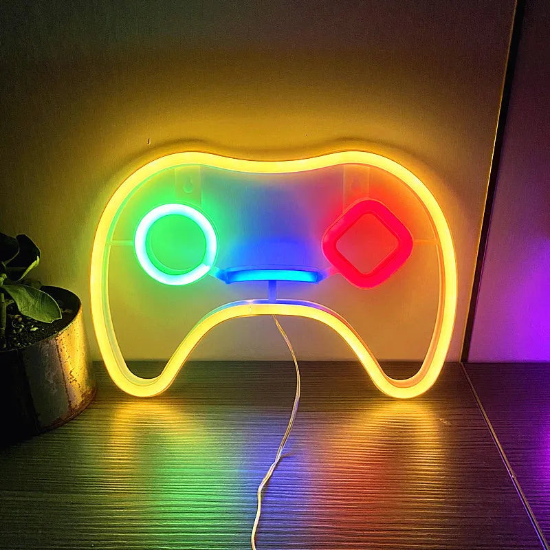 Neon Signs for Bedroom Wall Decor USB Powered Switch LED Neon Light for Game Room Living Room Teen Gamer Room Decoration