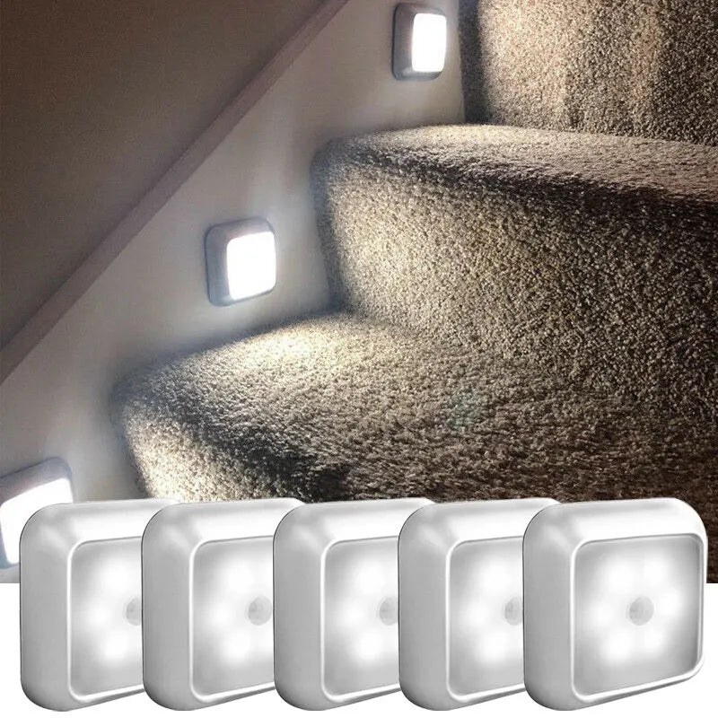 6 LED Night light PIR Auto Motion Sensor Night Lamp para Sala de estar, Quarto, Casa, Escada e Armário