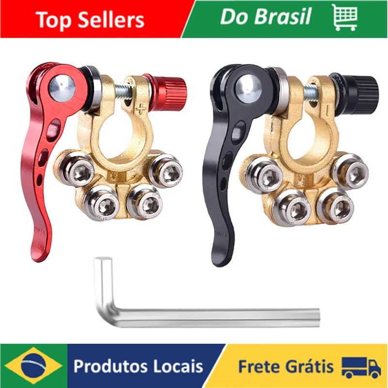 Cabo de fio de terminal de bateria automotiva, braçadeira de liberação rápida, conectores de carro 12/24 V, acessórios