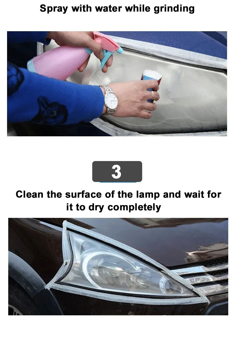 Líquido de reparo de farol de carro universal, resistente ao calor de longa duração, agente de reparo de renovação de proteção, polimento de arranhões