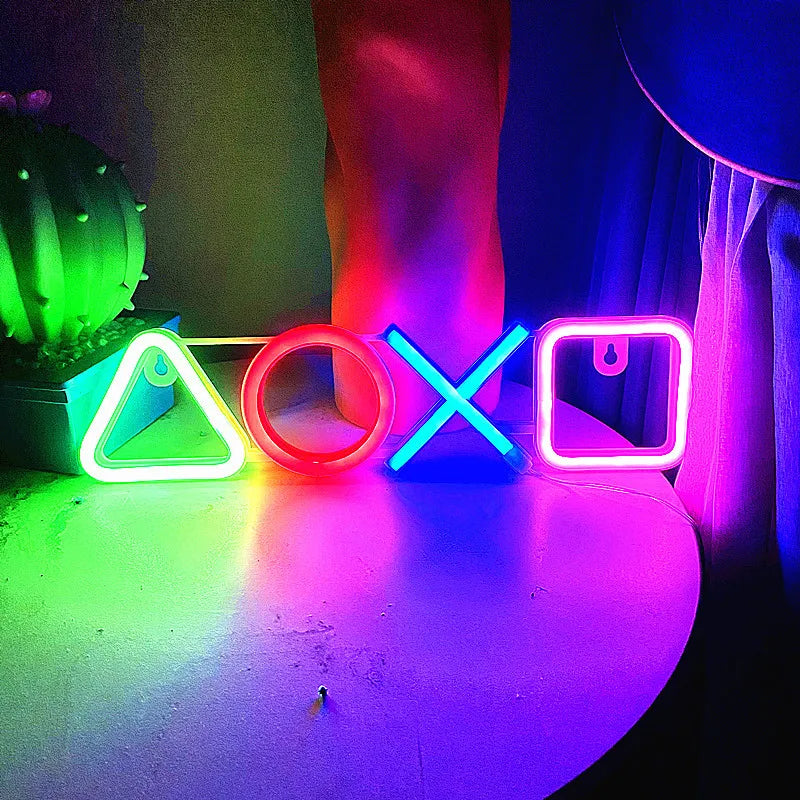 Neon Signs for Bedroom Wall Decor USB Powered Switch LED Neon Light for Game Room Living Room Teen Gamer Room Decoration