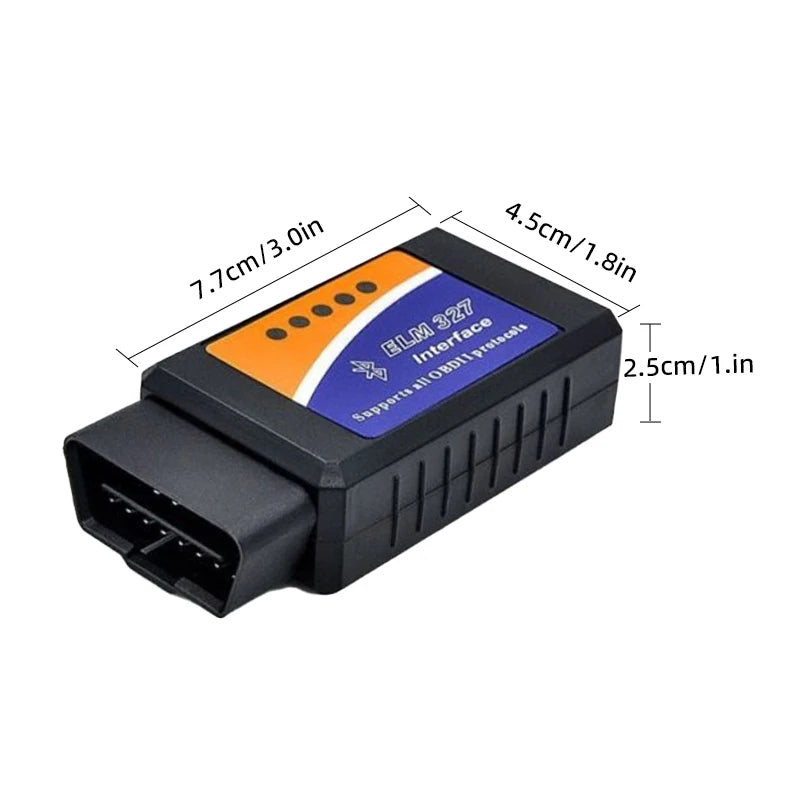 ELM327 V2.1 OBD2 Scanner Bluetooth Ferramenta de diagnóstico de carro para Android / IOS Leitor de código Detector de falhas automotivas